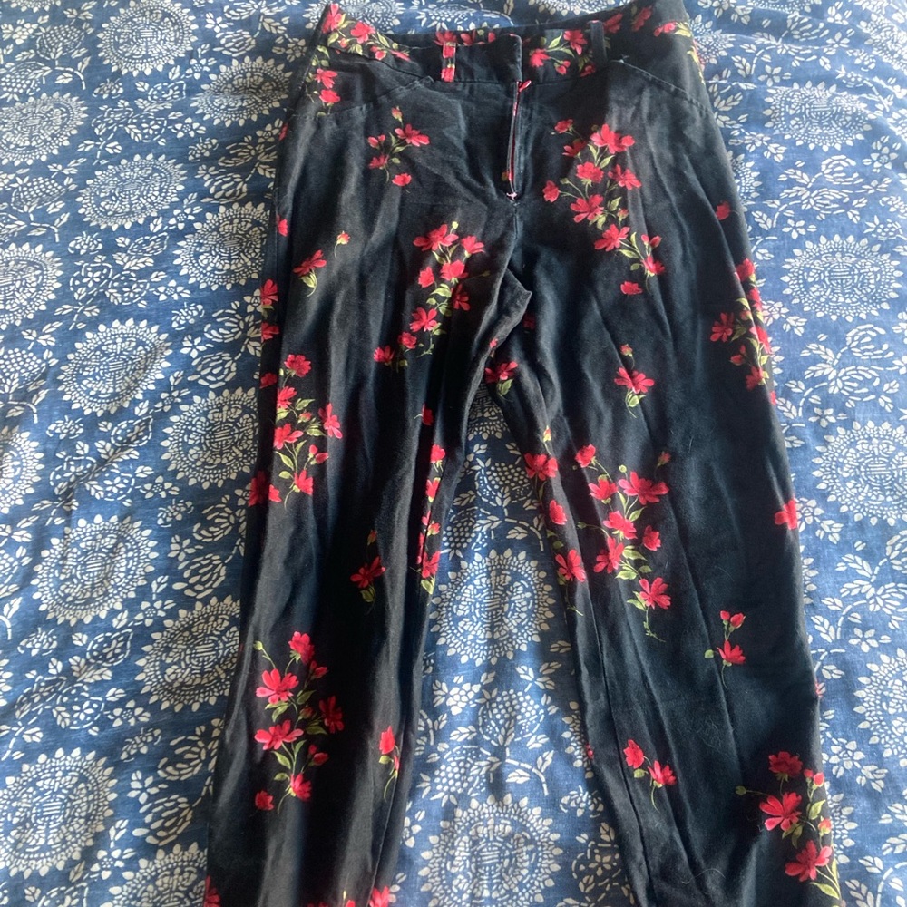 Red rose pants